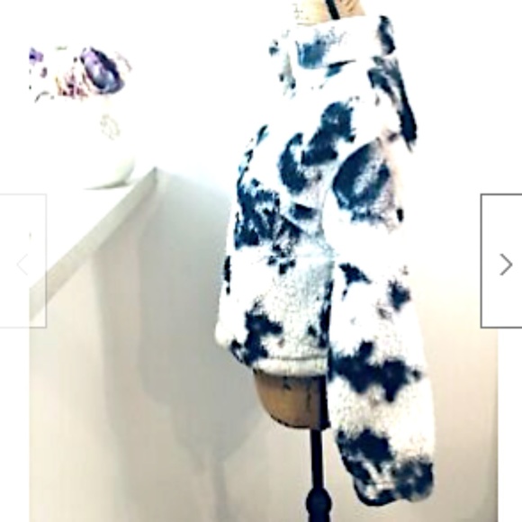 Wild Fable Women Teddy Jacket Sherpa White Blue XS - Picture 4 of 12